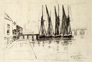 Chantier naval de Greaves, Lindsay Wharf, Chelsea, 1870 - Walter Greaves